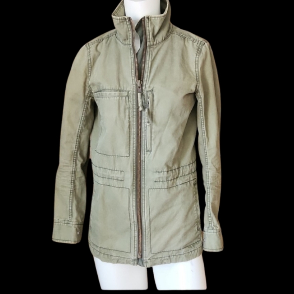 Madewell zip green jacket